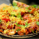 Platter of papdi chaat, a popular North Indian street food